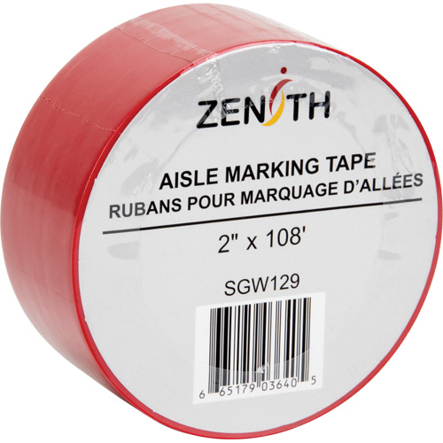 Aisle Marking Tape, 2" x 108', PVC, Red PB Rental Co. Ltd.