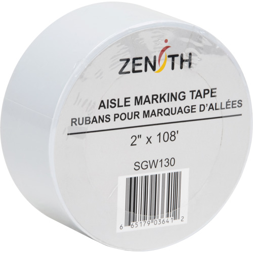 Aisle Marking Tape, 2" x 108', PVC, White PB Rental Co. Ltd.