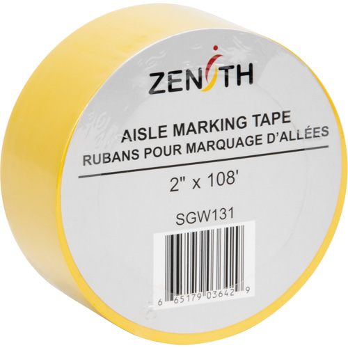 Ruban pour marquage d'all&eacute;es, 2" x 108', PVC, Jaune PB Rental Co. Ltd.