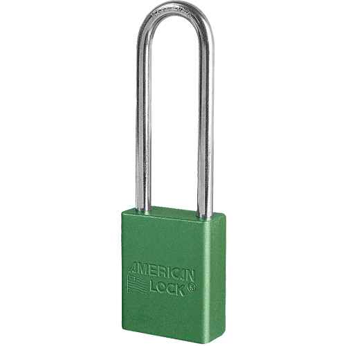 American Lock&reg; Safety Padlock, Green, Keyed Different, Aluminum, 1-1/2" Width PB Rental Co. Ltd.