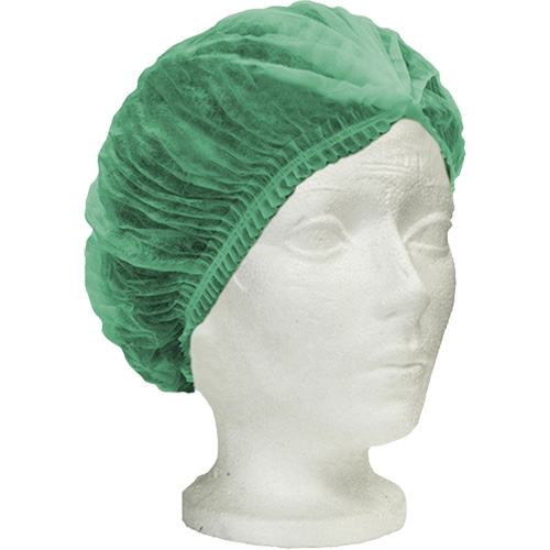Bonnet bouffant pliss&eacute; Ronco Care, Polypropyl&egrave;ne, 21", Vert PB Rental Co. Ltd.