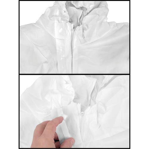 Premium Hooded Coveralls, 4X-Large, White, Microporous PB Rental Co. Ltd.