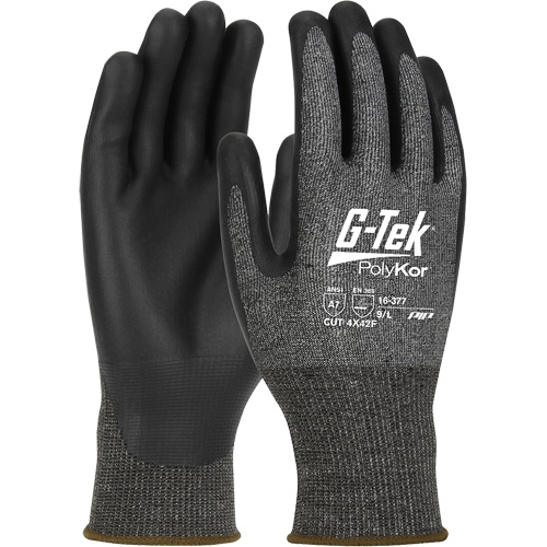 G-Tek&reg; PolyKor&reg; X7 Cut Resistant Gloves, Small, 18 Gauge, Polyurethane Coated, ASTM ANSI Level A7/EN 388 Level F PB Rental Co. Ltd.