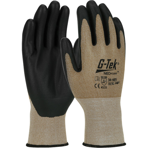 G-Tek&reg; NeoFoam&reg; Coated Gloves, Large, Polyurethane Coating, 15 Gauge, Nylon Shell PB Rental Co. Ltd.