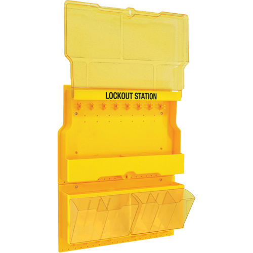 Deluxe Lockout Station with Cover and Trilingual Labels, None Padlocks, 32 Padlock Capacity, Padlocks Not Included PB Rental Co. Ltd.
