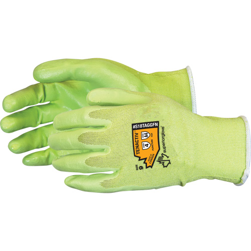 Composite Filament Fiber Cut-Resistant Hi-Viz Glove, Size 5, 18 Gauge, Foam Nitrile Coated, TenActiv Shell, ANSI/ISEA 105 Level 4 PB Rental Co. Ltd.