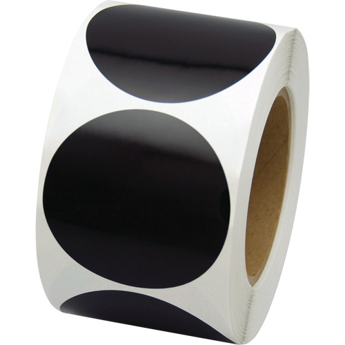 Coloured Marking Dots, Circle, 3" L x 3" W, Black, Vinyl PB Rental Co. Ltd.