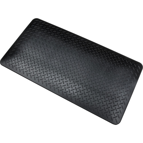 Tapis antifatigue, Losange, 1-2/3' x 3-1/4' x 3/4", Noir, Polyur&eacute;thane PB Rental Co. Ltd.