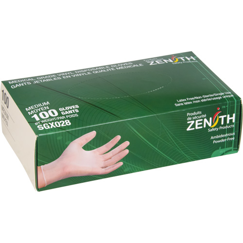 Gants jetables, Petit, Vinyle, 4,5 mils, Sans poudre, Transparent, Classe 2 PB Rental Co. Ltd.