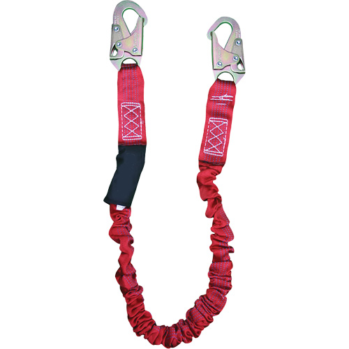 Longe amortisseuse interne ShockSorb, 6', Point d'ancrage &agrave; Crochet mousqueton, Crochet mousqueton aux jambes, Polyester PB Rental Co. Ltd.