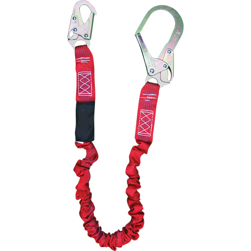 ShockSorb Internal Shock Lanyard, 6', Rebar Hook Center, Snap Hook Leg Ends, Polyester PB Rental Co. Ltd.