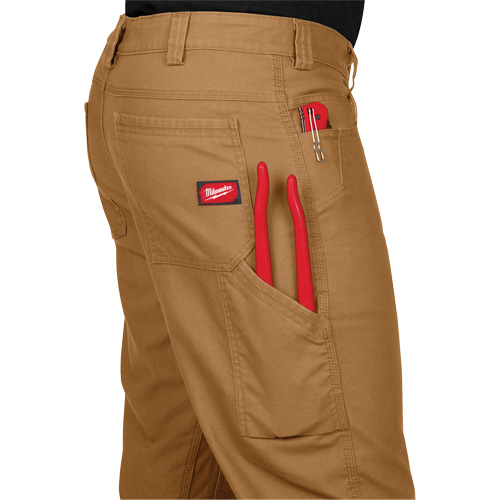 Pantalon de travail flexible et robuste, Poly-coton/Spandex, Khaki, Taille 32, Entrejambe 32 PB Rental Co. Ltd.