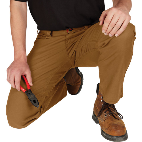 Pantalon de travail flexible et robuste, Poly-coton/Spandex, Khaki, Taille 32, Entrejambe 32 PB Rental Co. Ltd.