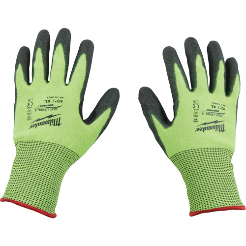 Gants &agrave; haute visibilit&eacute; enduits par trempage, Taille Petit, Calibre 15, Rev&ecirc;tement Polyur&eacute;thane, Enveloppe en Poly&eacute;thyl&egrave;ne, ASTM ANSI niveau A5 PB Rental Co. Ltd.