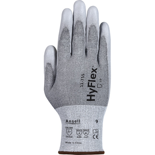 HyFlex&reg; 11-755 Cut Resistant Gloves, 6, 18 Gauge, Polyurethane Coated, ASTM ANSI Level A5/EN 388 Level E PB Rental Co. Ltd.