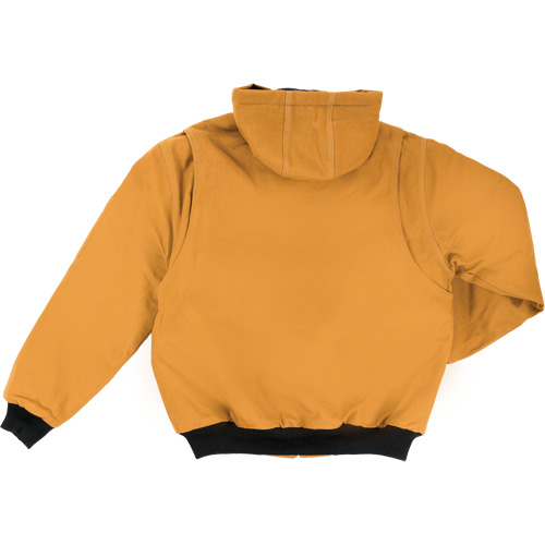 Blouson d'aviateur en toile lourde avec capuchon, Hommes, Moyen (grande taille), Brun PB Rental Co. Ltd.