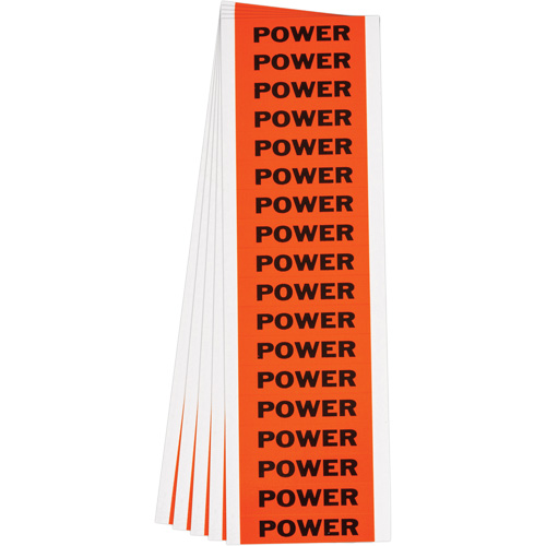 "Power" Conduit & Voltage Labels, 1/2" x 2-1/4", Cloth/Vinyl, English PB Rental Co. Ltd.