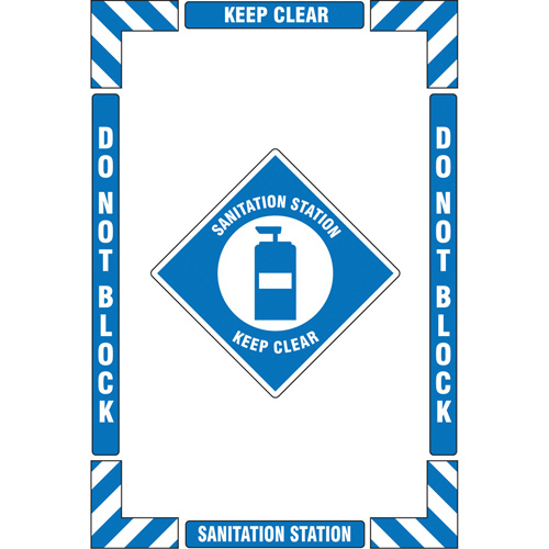 "Sanitation Station" Floor Marking Kit, Adhesive, English with Pictogram PB Rental Co. Ltd.