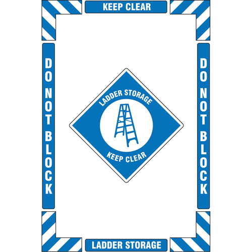 "Ladder Storage" Floor Marking Kit, Adhesive, English with Pictogram PB Rental Co. Ltd.