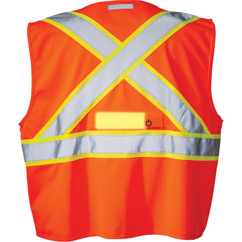 SV350 X-Back Safety Vest with Light, High Visibility Orange, Small, Polyester PB Rental Co. Ltd.