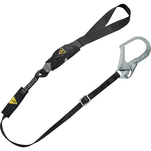 V-Series Utility Energy Absorbing Lanyard, 6', Rebar Hook Center, Snap Hook Leg Ends, Nylon PB Rental Co. Ltd.