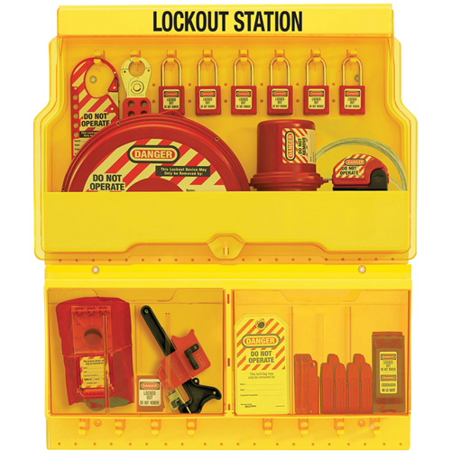 Station de cadenassage pour vannes et appareils &eacute;lectriques de luxe standard, Cadenas Thermoplastique, Capacit&eacute; de 32, Cadenas Compris PB Rental Co. Ltd.
