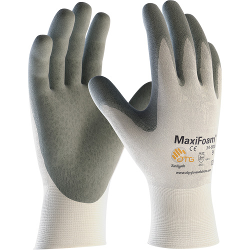 Gants en tricot sans couture de qualit&eacute; sup&eacute;rieure ATG MaxiFoam, Grand, R&ecirc;vetement Nitrile, Calibre 15, Enveloppe en Nylon PB Rental Co. Ltd.