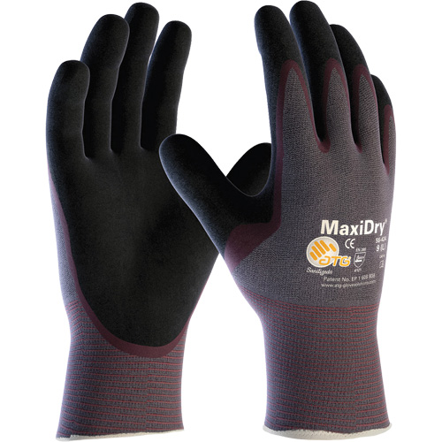 Gants sans couture ultra l&eacute;gers ATG MaxiDry, Grand, R&ecirc;vetement Nitrile, Calibre 15, Enveloppe en Nylon/&eacute;lasthanne PB Rental Co. Ltd.