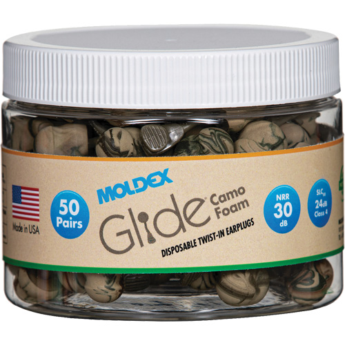 Glide&reg; Camo Foam Earplugs, Bulk - Canister PB Rental Co. Ltd.