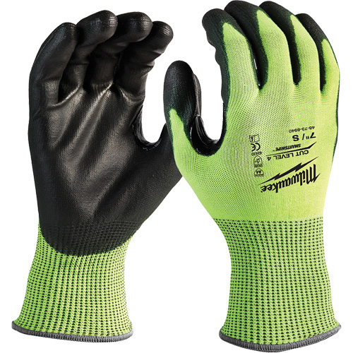 Gants haute visibilit&eacute; r&eacute;sistant aux coupures, Taille Petit, Calibre 13, Rev&ecirc;tement Nitrile/Polyur&eacute;thane, Enveloppe en Poly&eacute;thyl&egrave;ne, ANSI/ISEA 105 niveau 4 PB Rental Co. Ltd.