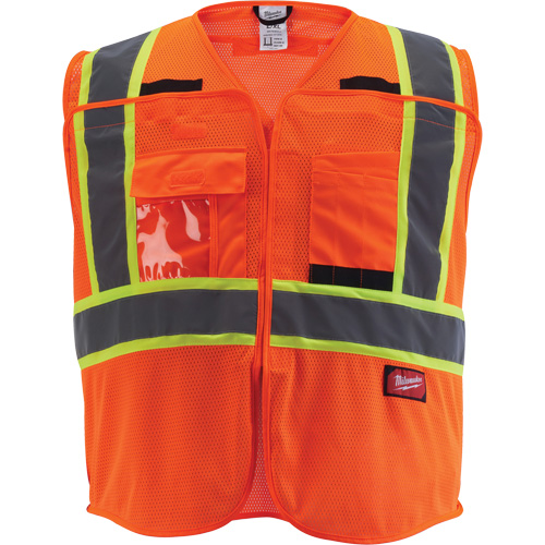 Veste de s&eacute;curit&eacute; pour signaleur, Orange haute visibilit&eacute;, Moyen/Petit PB Rental Co. Ltd.