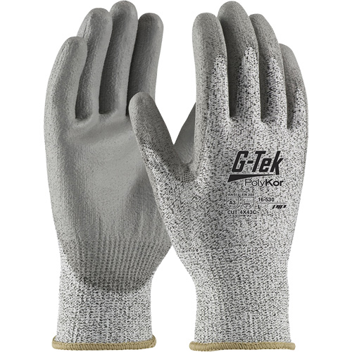 Gants r&eacute;sistants aux coupures G-Tek PolyKor, T-petit, Calibre 13, Rev&ecirc;tement Polyur&eacute;thane, ANSI/ISEA 105 niveau 3 PB Rental Co. Ltd.