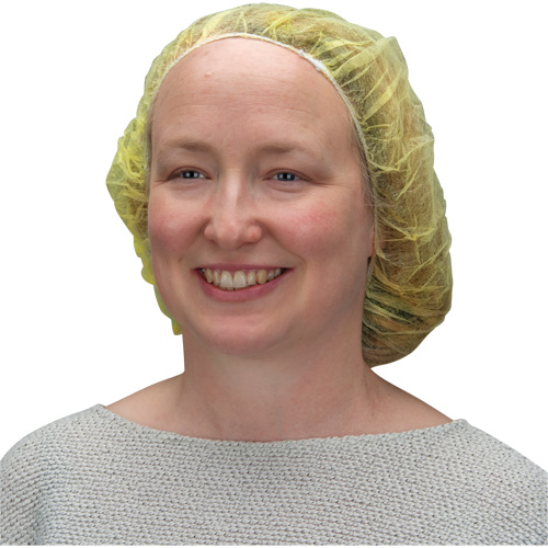 Bonnets bouffants, Polypropyl&egrave;ne, 24", Jaune PB Rental Co. Ltd.