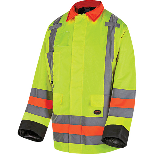 6040 Quebec Winter Traffic Control Jacket, Polyester, High Visibility Lime-Yellow, X-Small PB Rental Co. Ltd.