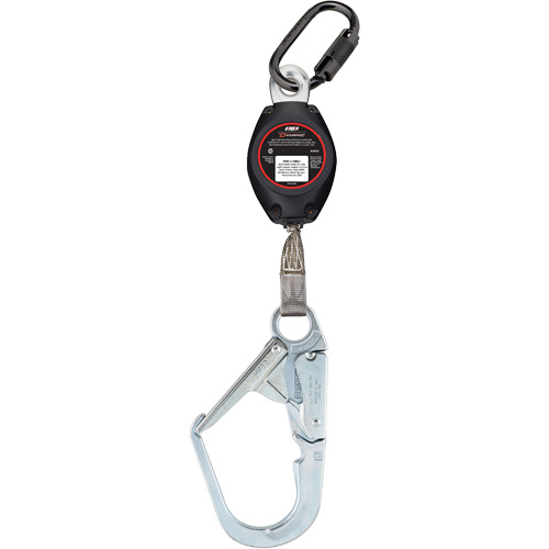 Cordage de s&eacute;curit&eacute; autor&eacute;tractable avec grand mousqueton Dynamic, 7', Polyester, Pivotant PB Rental Co. Ltd.
