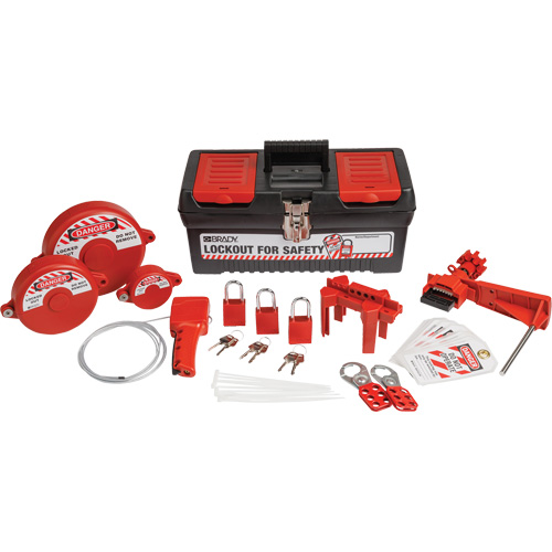 Trousse de cadenassage et d&eacute;tiquetage avec cadenas de s&eacute;curit&eacute; en aluminium et boîte &agrave; outils, Ensemble Vanne, 32 composants compris PB Rental Co. Ltd.