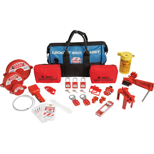 Lockout Tagout Kit with Nylon Safety Lockout Padlocks in Duffel Bag, Electrical/Valve Kit, 31 Components PB Rental Co. Ltd.