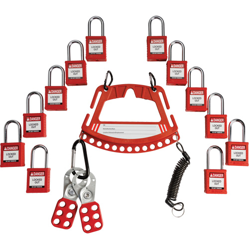 Lock & Tag Carrier with Keyed Different Nylon Safety Lockout Padlocks PB Rental Co. Ltd.