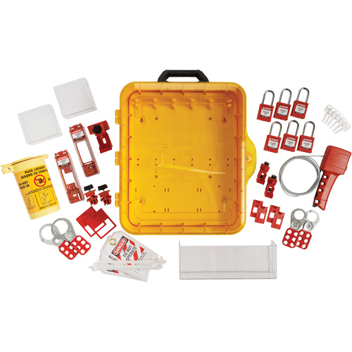 Electrical Lockout Station with Keyed Different Nylon Safety Lockout Padlocks, Plastic Padlocks, 60 Padlock Capacity, Padlocks Included PB Rental Co. Ltd.