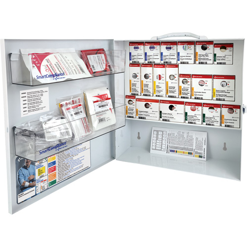 Armoire pour premiers soins SmartCompliance, R&eacute;pond &agrave; la norme CSA Z1220-17 type 2 environnements &agrave; faible risque, Petit (2-25 travailleurs) PB Rental Co. Ltd.