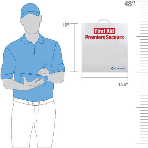 Armoire pour premiers soins SmartCompliance, R&eacute;pond &agrave; la norme CSA Z1220-17 type 2 environnements &agrave; faible risque, Moyen (26-50 travailleurs) PB Rental Co. Ltd.