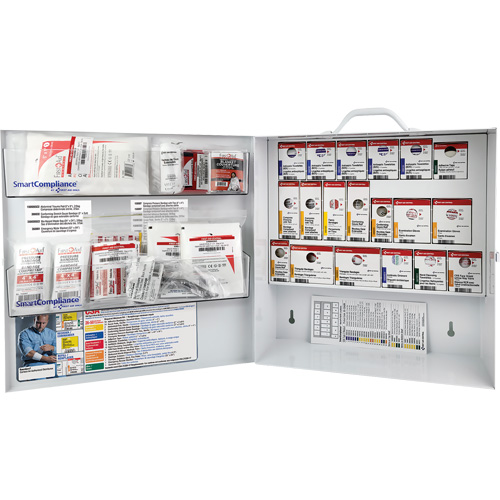 Armoire pour premiers soins SmartCompliance, R&eacute;pond &agrave; la norme CSA Z1220-17 type 2 environnements &agrave; faible risque, Moyen (26-50 travailleurs) PB Rental Co. Ltd.