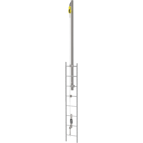 Latchways&reg; Vertical Ladder Lifeline with SRL Ladder Extension Post Kit, Stainless Steel PB Rental Co. Ltd.