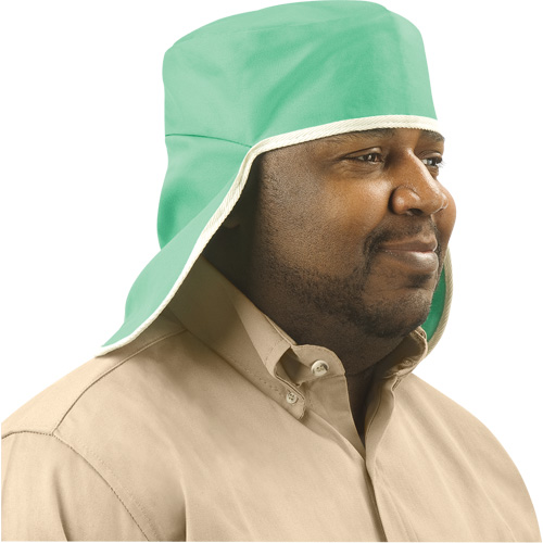 Chapeau avec couvre-nuque en coton ignifug&eacute; Weldlite, Taille unique, Vert PB Rental Co. Ltd.
