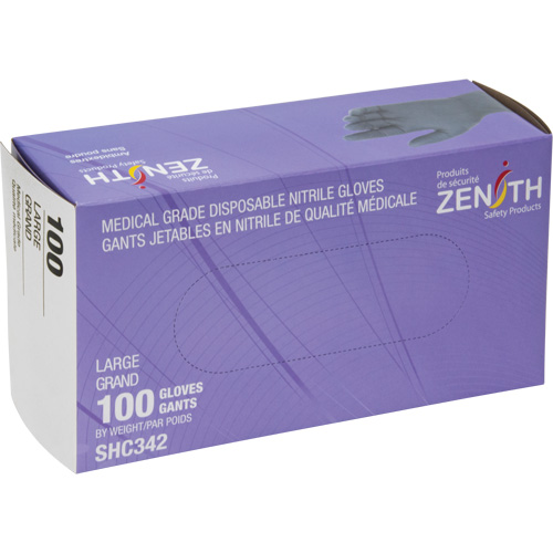 Medical Grade Disposable Gloves, Large, Nitrile, 6-mil, Powder-Free, Black, Class 2 PB Rental Co. Ltd.