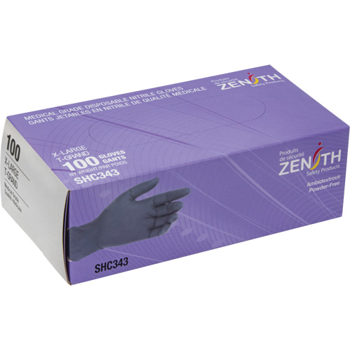 Medical Grade Disposable Gloves, X-Large, Nitrile, 6-mil, Powder-Free, Black, Class 2 PB Rental Co. Ltd.