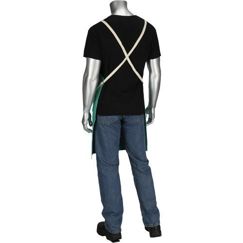 Tablier en satinette 100 % coton trait&eacute; FR Ironcat Dynamic, Salopette, Vert PB Rental Co. Ltd.