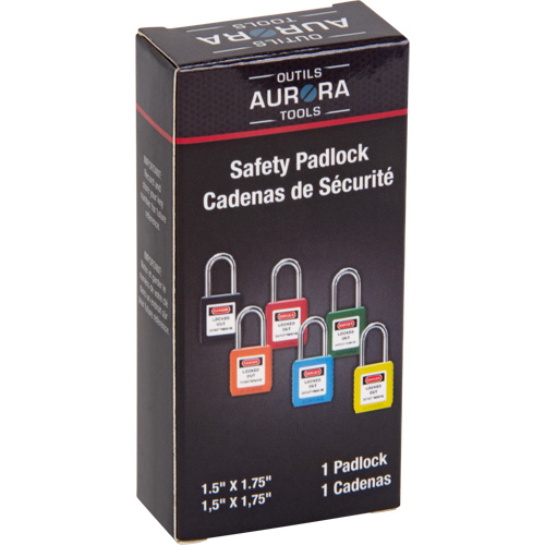 Lock for Lockouts, Safety Padlock, Keyed Different, Thermoplastic, 1-1/2" Width PB Rental Co. Ltd.