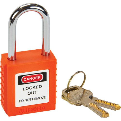 Safety Lock, Orange, Keyed Different, Thermoplastic, 1-1/2" Width PB Rental Co. Ltd.