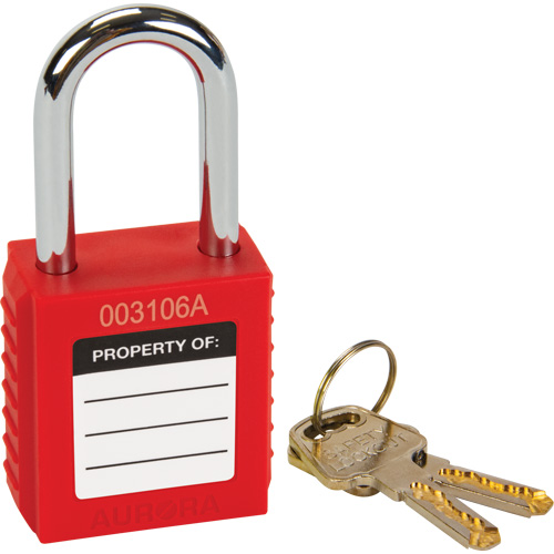 Lock for Lockouts, Keyed Different, Thermoplastic, 1-1/2" Width PB Rental Co. Ltd.